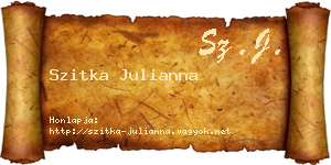 Szitka Julianna névjegykártya